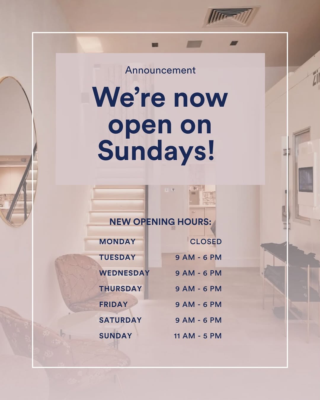 Now open Sundays 🙌
For all your longevity needs.