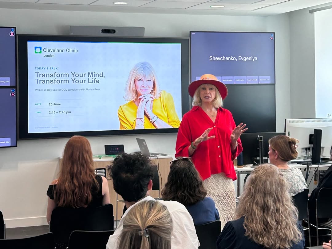 As part of our commitment to caregiver wellbeing, we were delighted this week to welcome Marisa Peer, one of the world’s