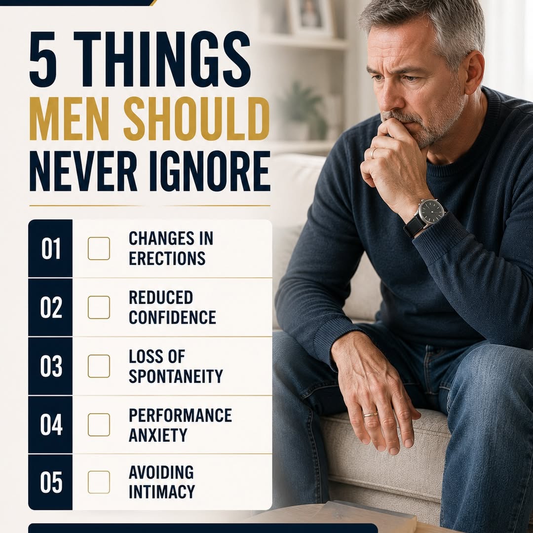 5 Things Men Should Never Ignore
Many men tell themselves, "It will get better on its own."
But when you start noticin