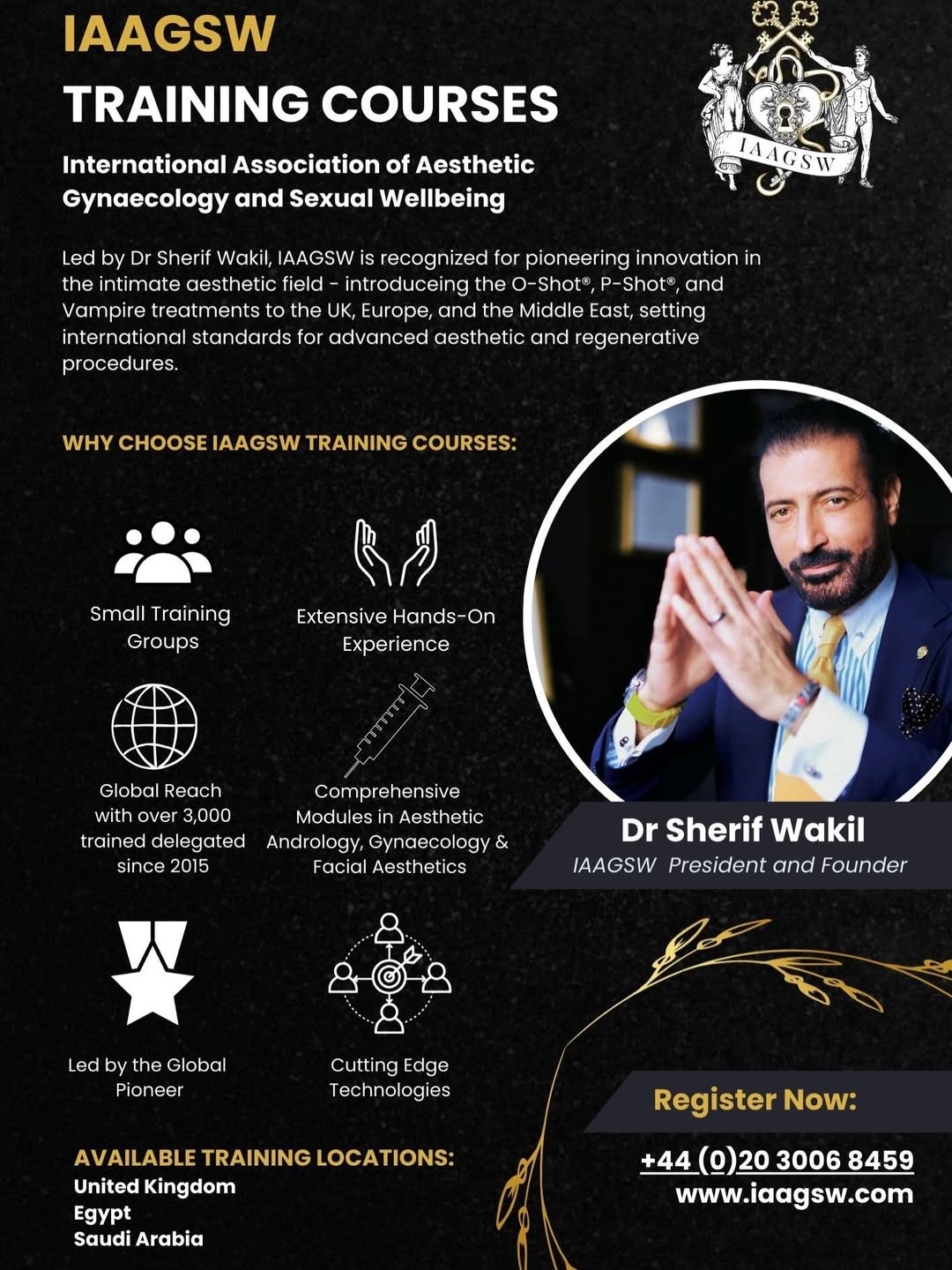 The Most Awaited Intimate Training of the Year is Here!!
Take your expertise to the next level with Dr Sherif Wakil’s ex
