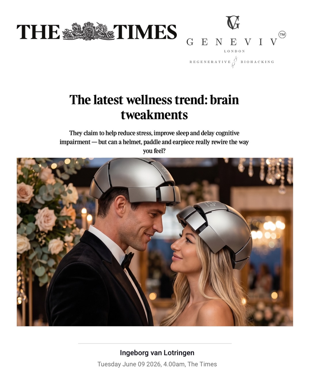 We are honoured to be featured in @thetimes and deeply grateful to @theogbeautyboss for exploring the future of brain he
