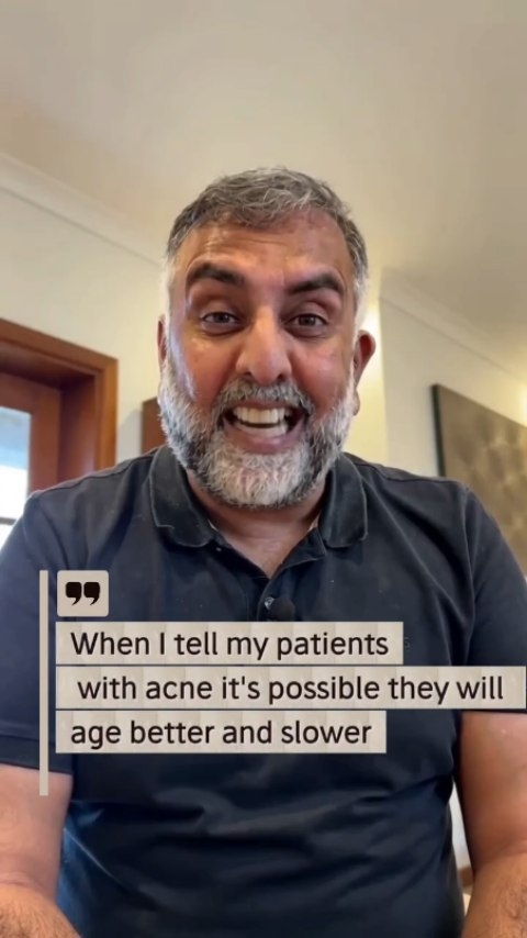 The thing I tell my acne patients that always gets a reaction...
Your skin might actually age better than your clear-ski