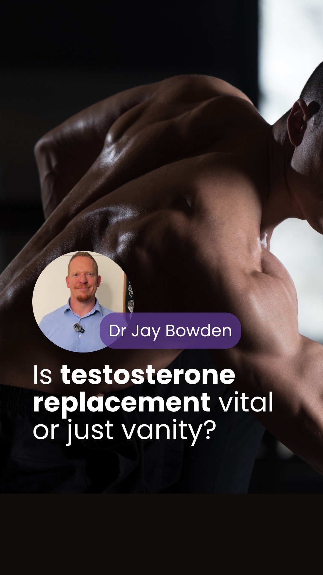 "Is TRT just for vanity?" It is a question we hear often, and a myth we are very eager to bust.
When people hear "Test
