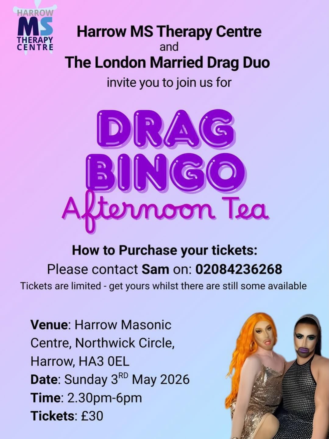 Don’t miss out...
Tickets are selling fast....
Great afternoon filled with yummy food, laughter and singing.
Get you