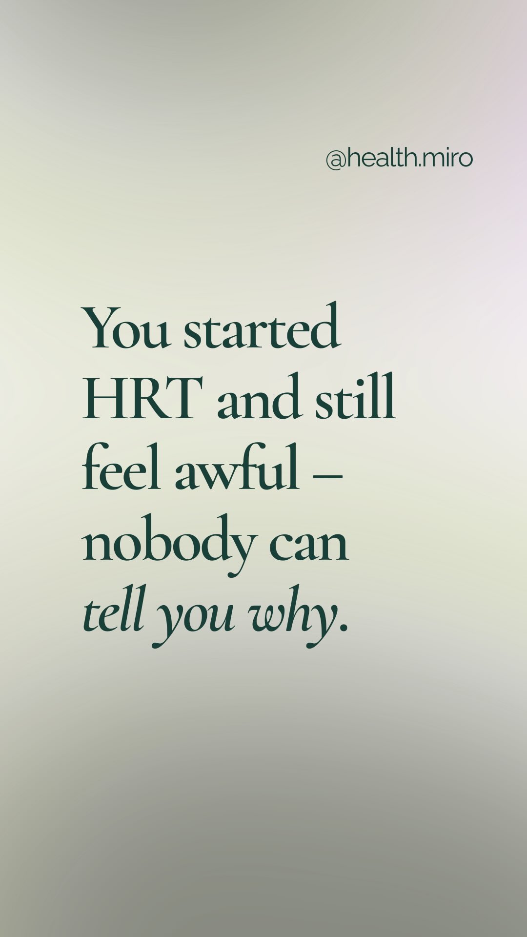 Here’s why your brain fog, anxiety, and fatigue persists after HRT… 

You’re trying to build on broken foundations. 

At