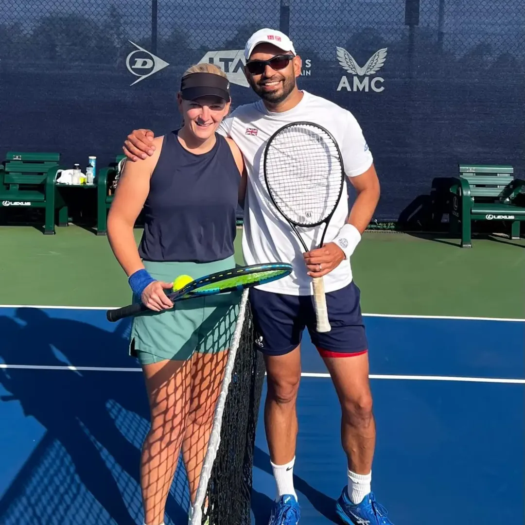 Very lucky to be able to start my working day with a hit with @natash.sportsdoc . Also just a little bit cooler at 7am a