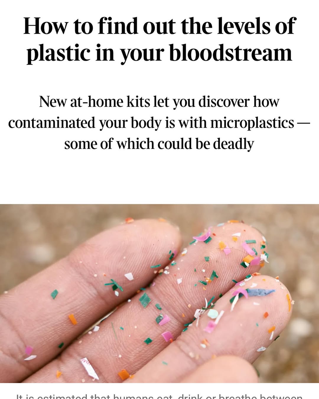 🧪 Are You Carrying a Hidden Toxic Load? Informative @thetimes article. 
Microplastics, hormone disruptors, “forever chem