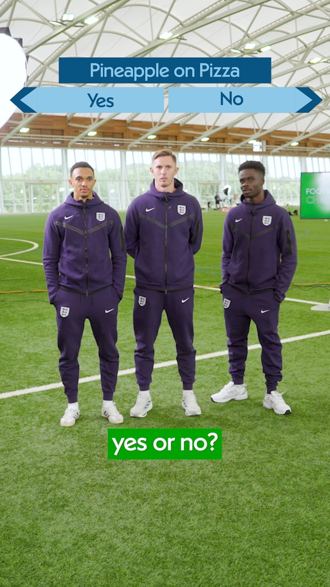 Controversial!! 🍍🍕
Trent, Dean and Bukayo answer some ‘This or That’ questions with some telling answers!
How would