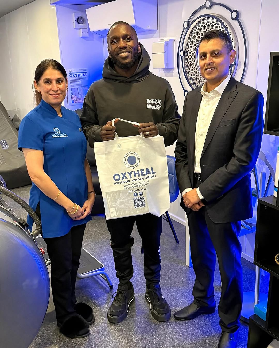 Oxyheal has been delighted to support WBO Global welterweight champion Ekow ‘The Engine’ Essuman during fight week in Lo