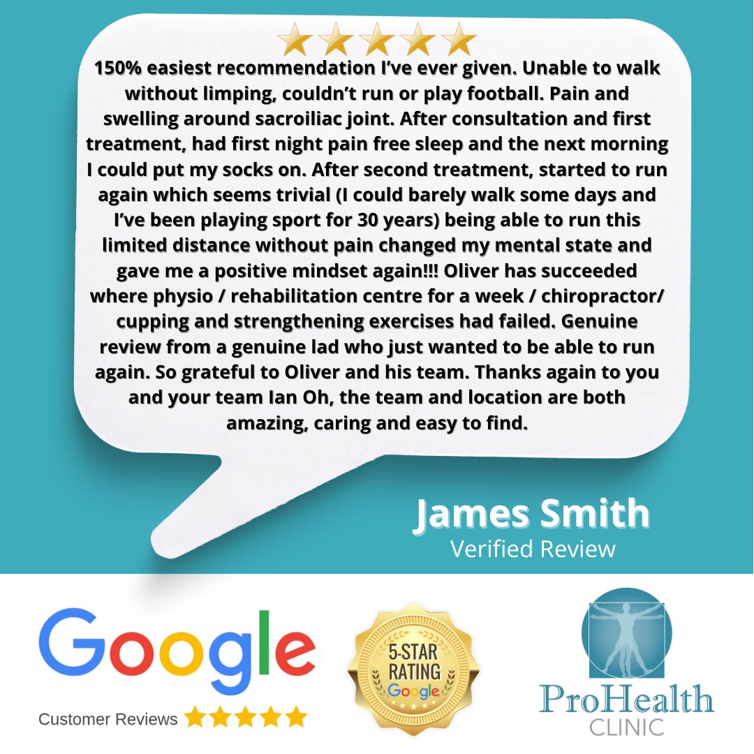See what James who visited our clinic had to say about how the treatment helped him with his sacroiliac joint swelling #