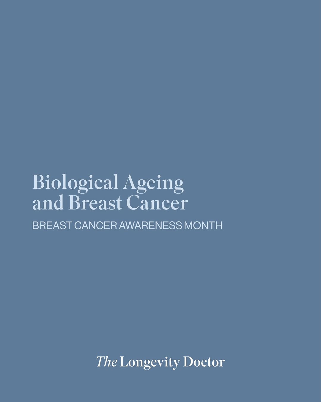 🎗 Biological Ageing & Breast Cancer
October is Breast Cancer Awareness Month, a moment to spotlight the vital link betwe
